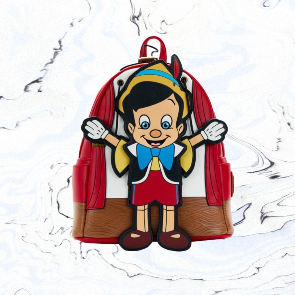 Loungefly Pinocchio Mini Backpack and Wallet - Picture 2 of 8